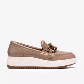 Zylah May taupe-fargede skinnloafers for kvinner, USA