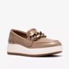 Zylah May taupe-fargede skinnloafers for kvinner, USA